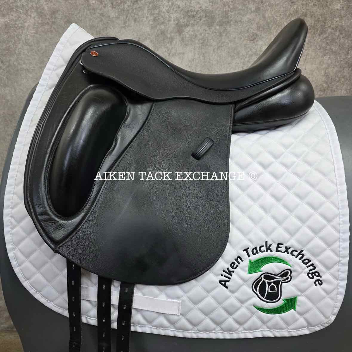 Saddle Guy by Mike Scott Monoflap Dressage Saddle, 17.5" Seat, Short Flap, MW/W Tree, Wool Flocked Panels