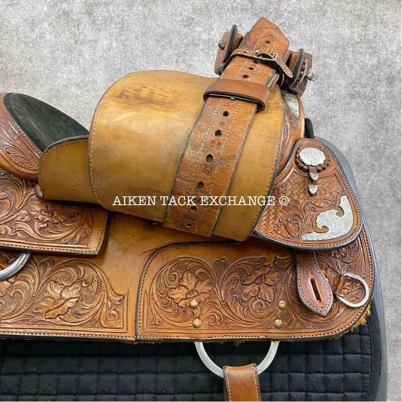Allen Ranch Saddle Shop Western Saddle, 15" Seat, Regular Tree - Semi QH Bars
