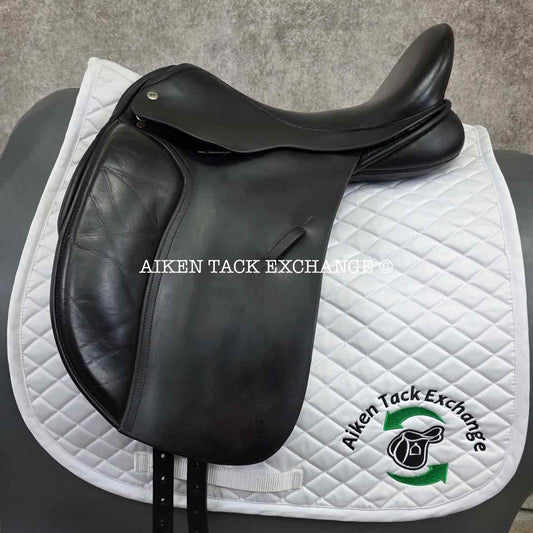 2007 Black Country Eloquence Dressage Saddle, 17.5" Seat, Medium Wide Tree, Wool Flocked Panels