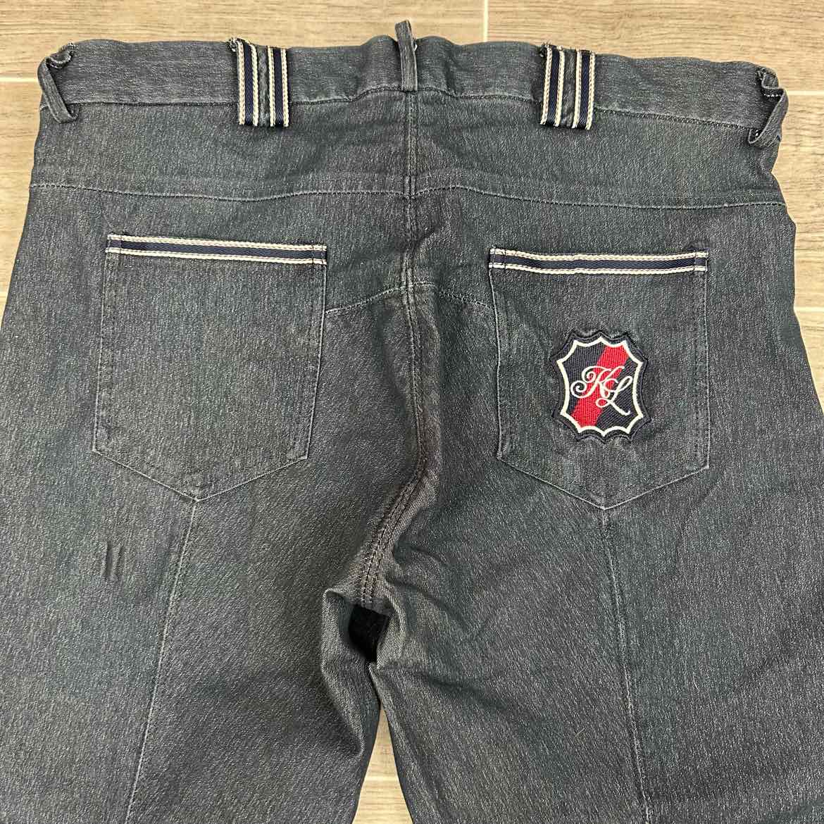 Kingsland Knee Patch Denim Breeches, Size Medium