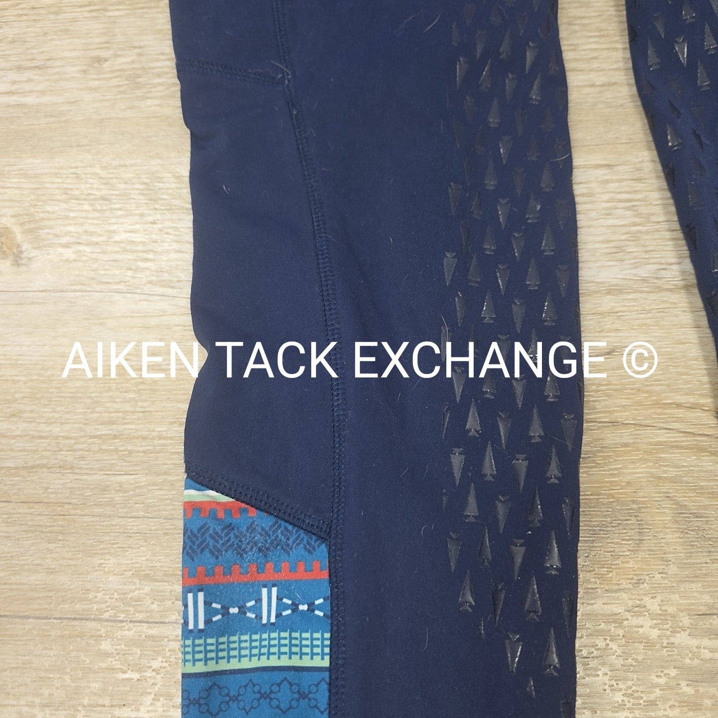 Kerrits Fleece Lite Silicone Grip Knee Patch Tights, Size Medium