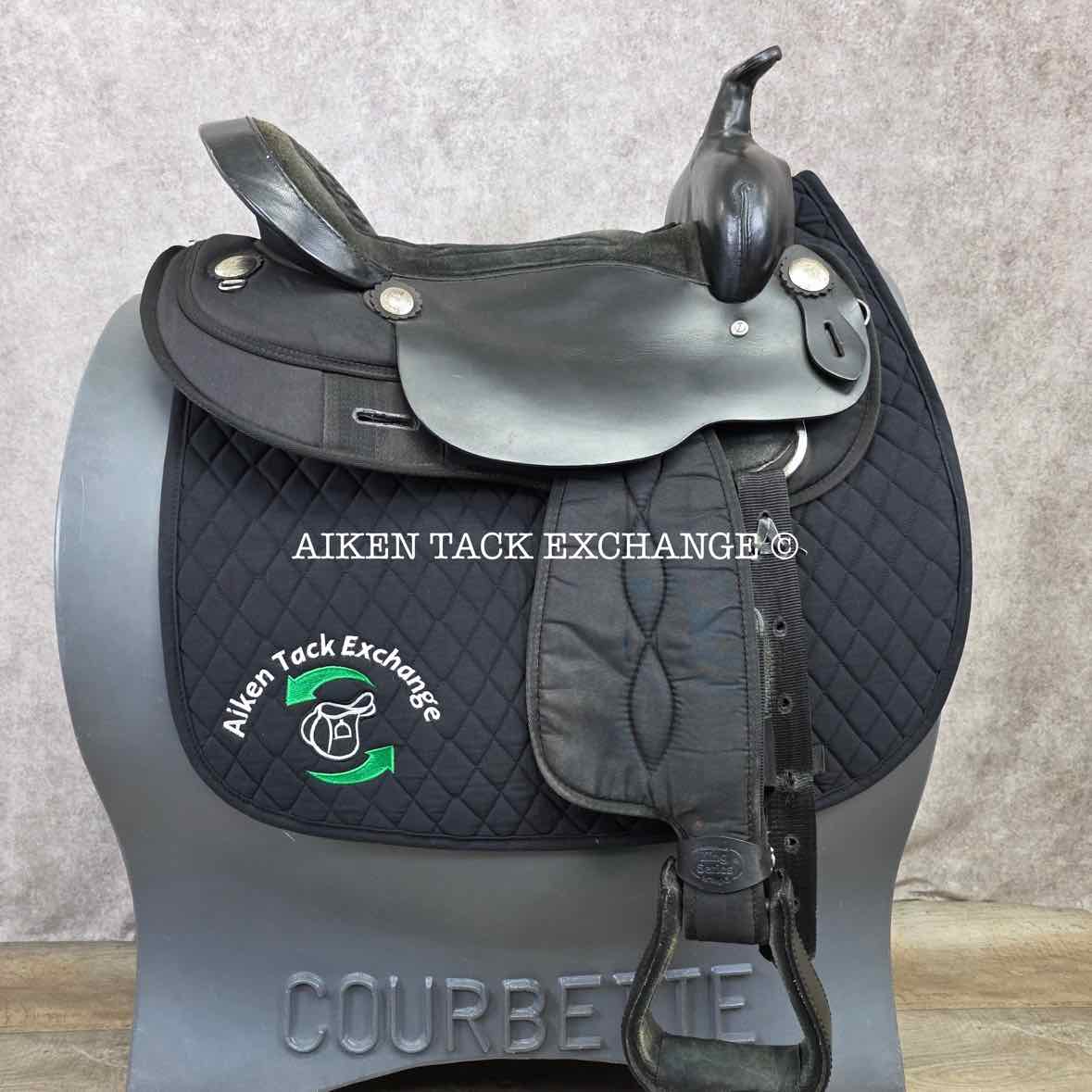 Tough 1 King Series Eclipse Western Saddle, 17" Seat, Wide Tree - Full QH Bars