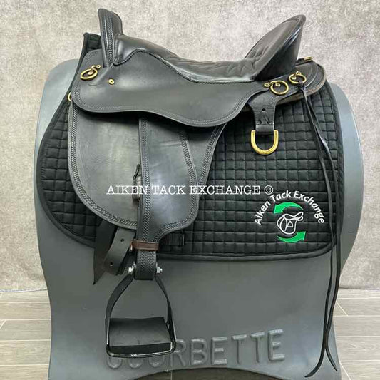 2005 Tucker 146 Classic River Plantation Endurance Saddle, 17.5" Seat, Medium Tree - Semi QH Bars