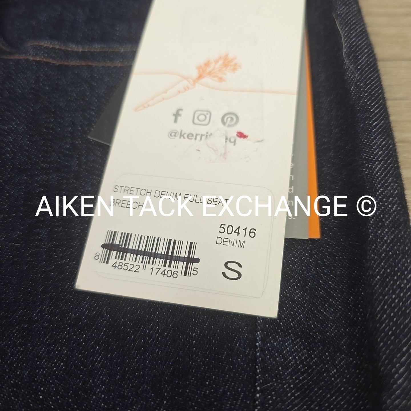 Kerrits Stretch Denim Full Seat Breeches, Size Small