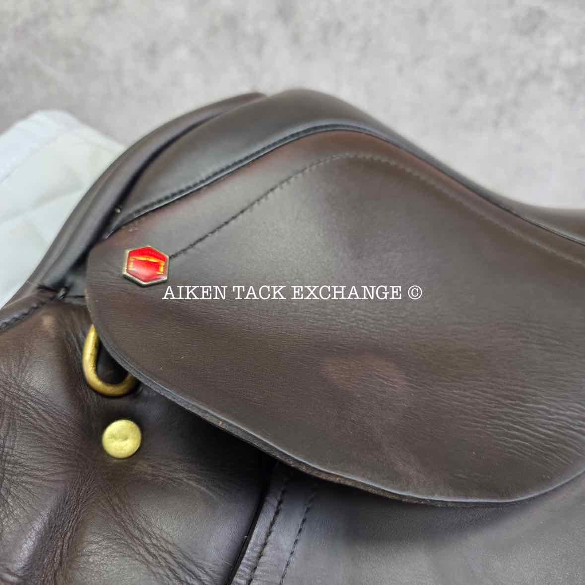 Albion Legend K2 Jump Saddle, 17.5" Seat, Wide Tree, Wool Flocked Panels