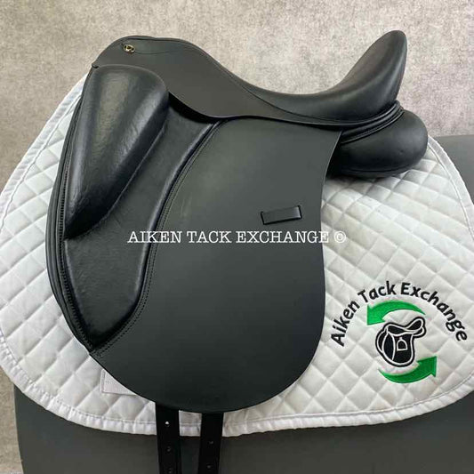 **SOLD** 2023 Zaldi New Generation London Dressage Saddle, 17.5" Seat, Adjustable Tree - Changeable Gullet, Wool Flocked Panels
