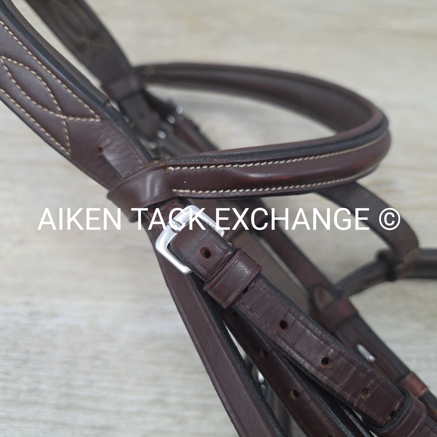 KL Select Red Barn Ocala Fancy Stitched Bridle, No Reins, Size Cob