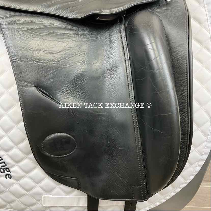 Patrick Saddlery Equation Dressage Saddle, 18" Seat, Short Flap, Extra Wide Tree, Wool Flocked Panels