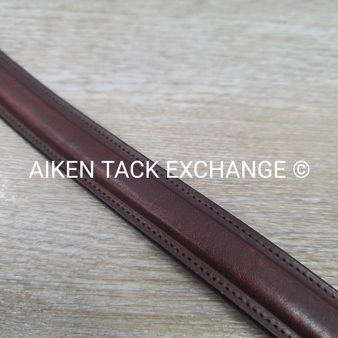 Raised Leather Belt, Brown, 32