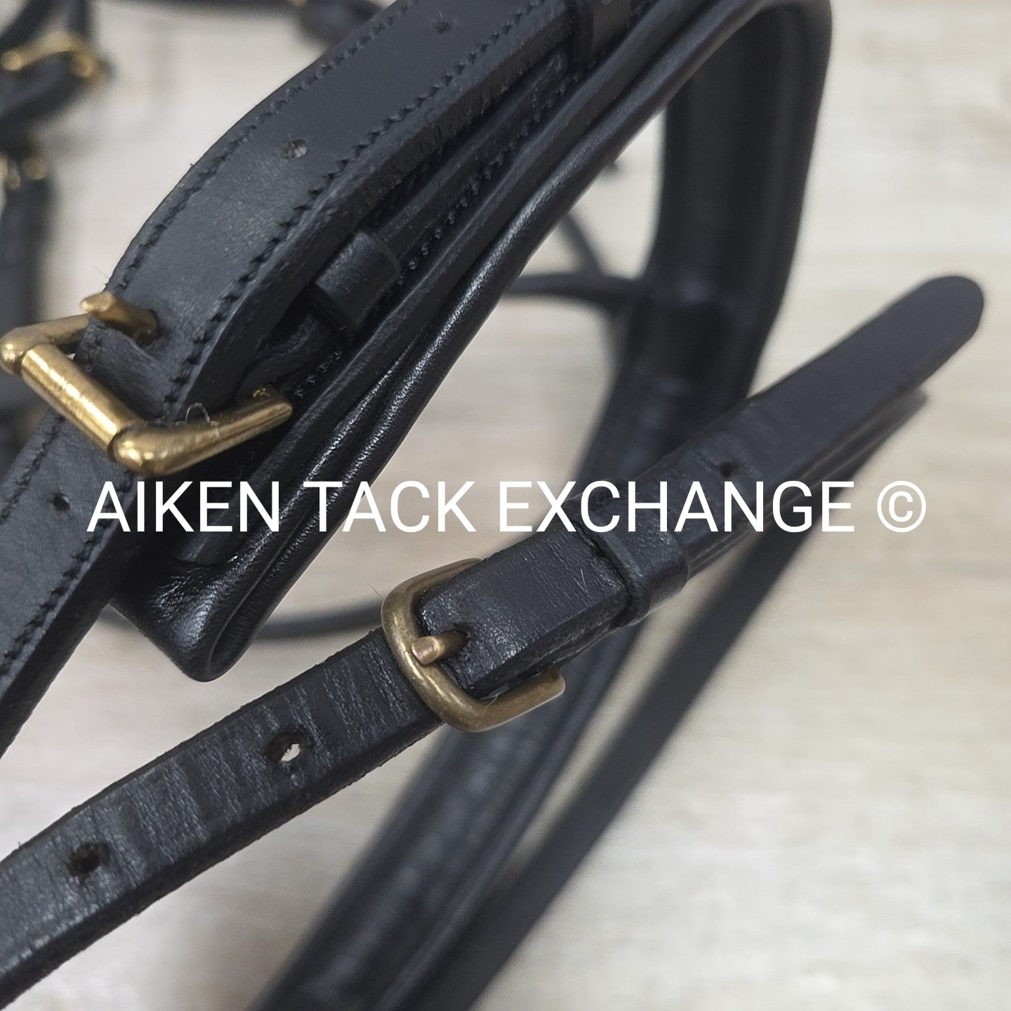 Arc De Triomphe Plain Raised Flash Bridle, No Reins, Black, Oversize