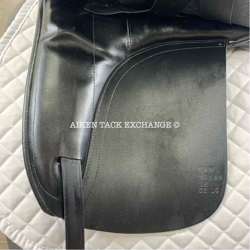 2016 Custom Saddlery Wolfgang Solo Dressage Saddle, 18.5” Seat, Adjustable Tree, Wool Flocked Panels, Buffalo Leather