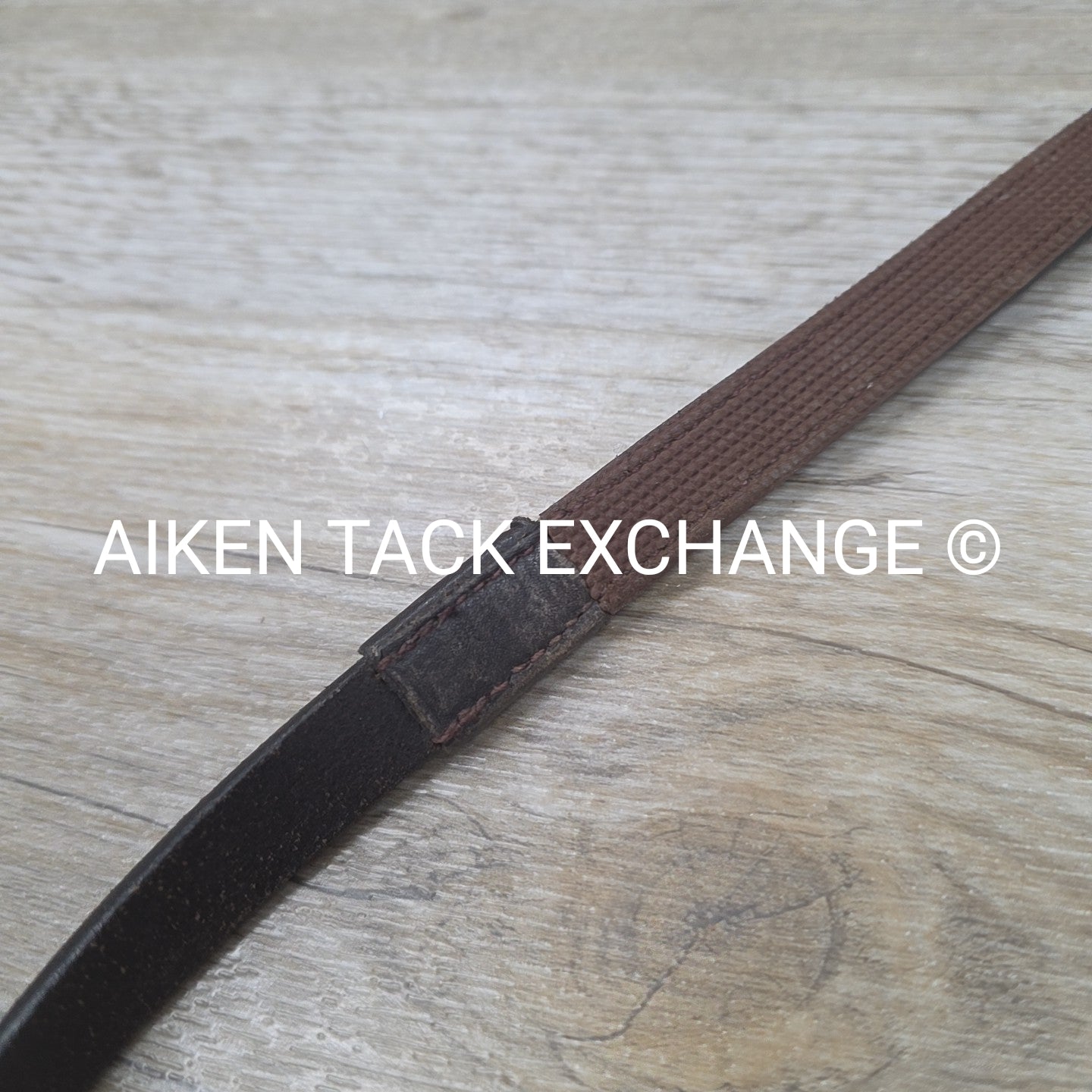 Leather Reins with Rubber Grip, Brown, 55"