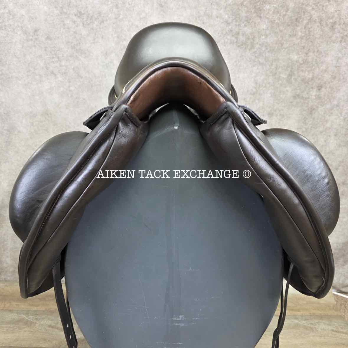 2019 Custom Saddlery Wolfgang Omni Monoflap Dressage Saddle, 17" Seat, Adjustable Tree, Wool Flocked Panels