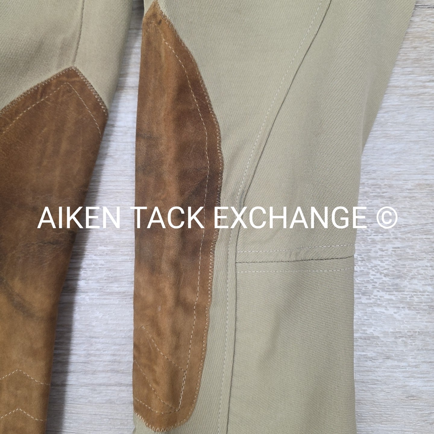 BARGAIN BUNDLE: 2 Tailored Sportsman Side Zip Knee Patch Breeches, Size 24 + 26