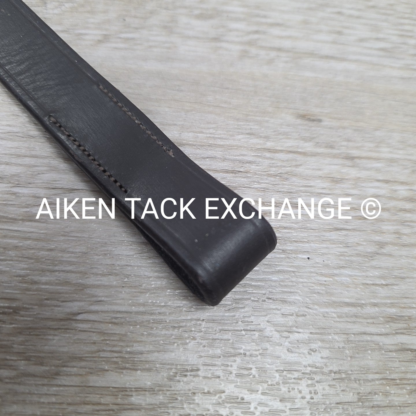 Flexible Fit Flat Plain Fox Hunter Browband, Brown, 15"