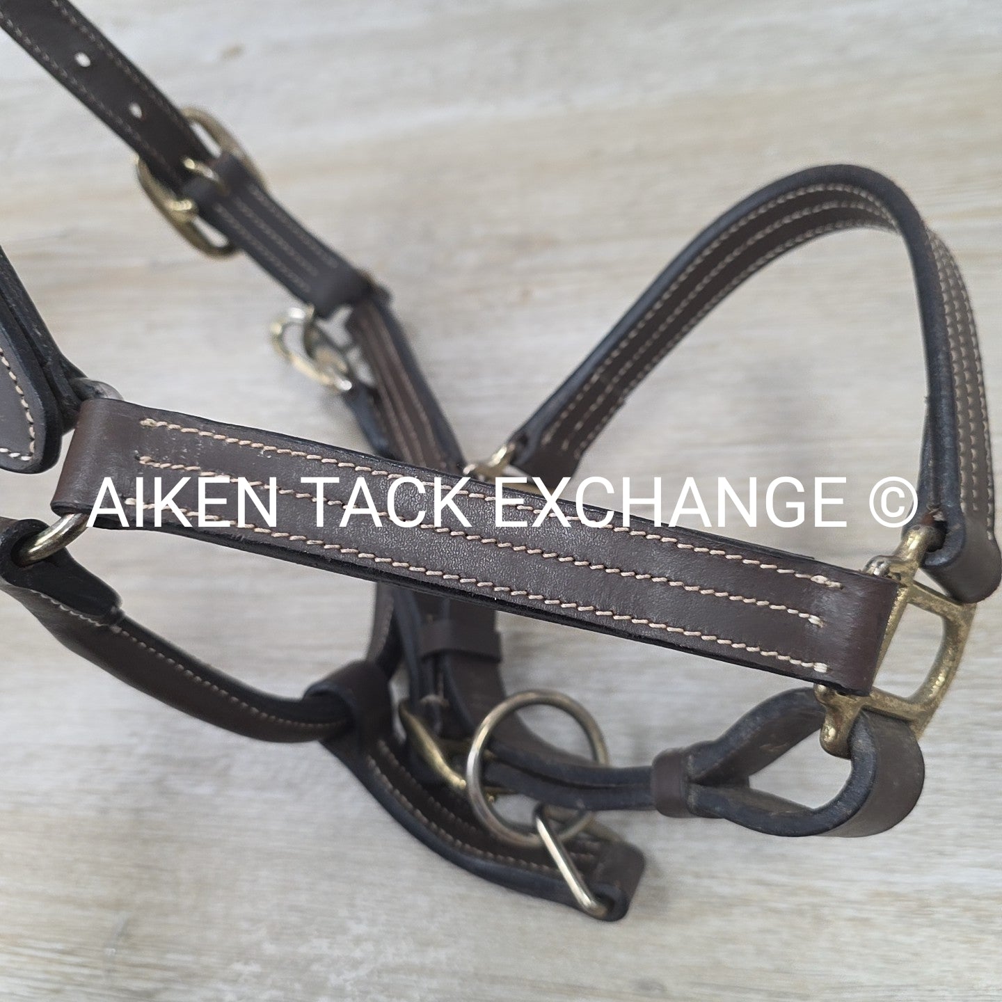 Leather Halter, Brown, Size Cob