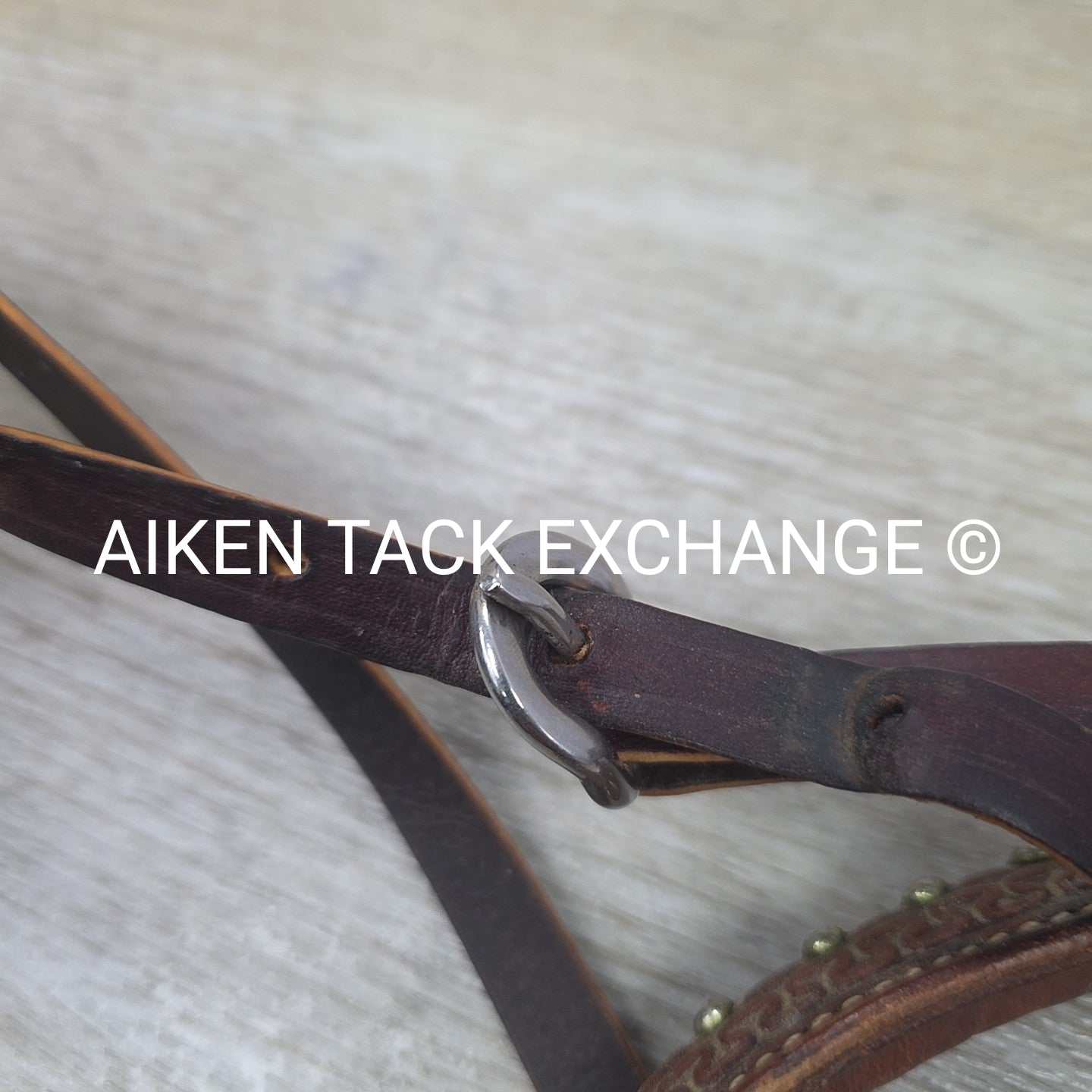 Martin Saddlery Leather Covered Rope Tie Down Noseband