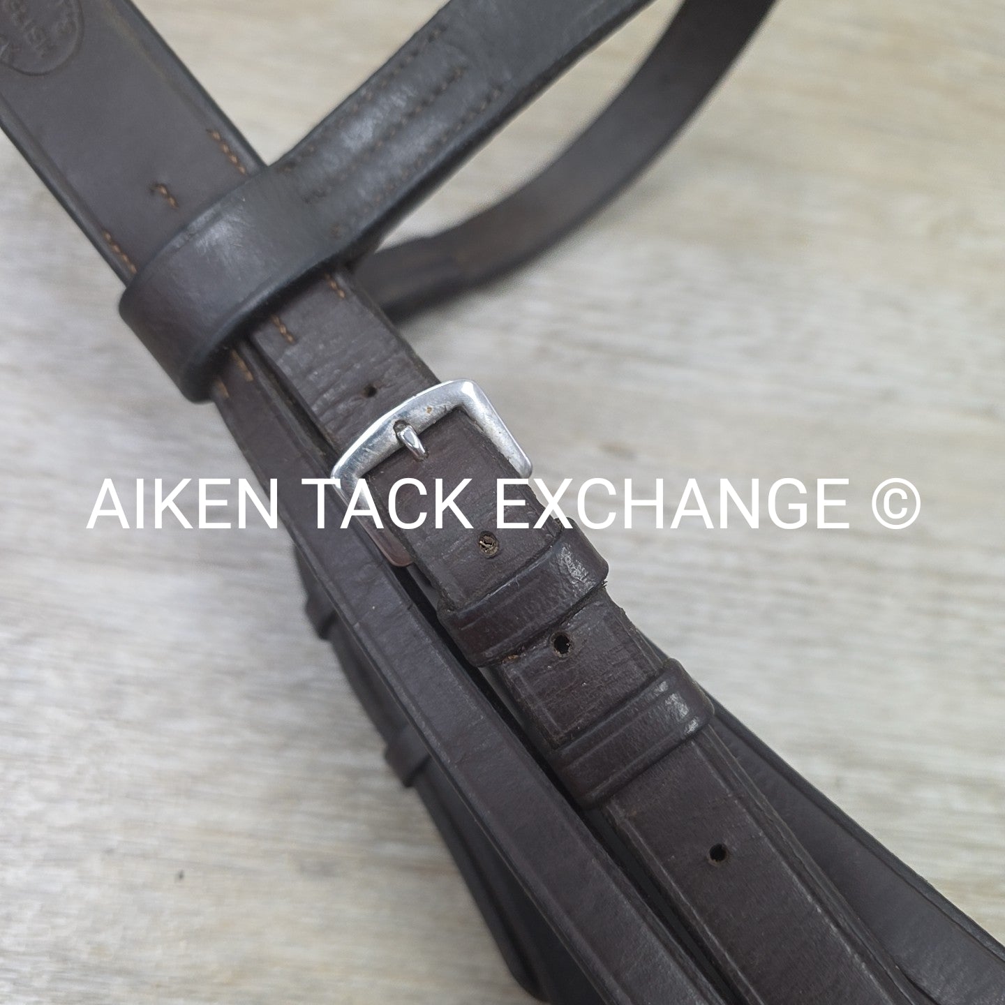 Bobby's English Tack Heavy Duty Flat Hunt Bridle, No Reins, Brown, Size Cob