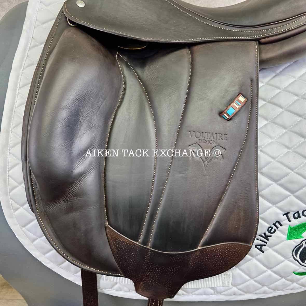 2023 Voltaire Adelaide Monoflap Dressage Saddle, 17.5" Seat - 3A Flap, Wide Tree, FIN Panels, Full Buffalo Leather