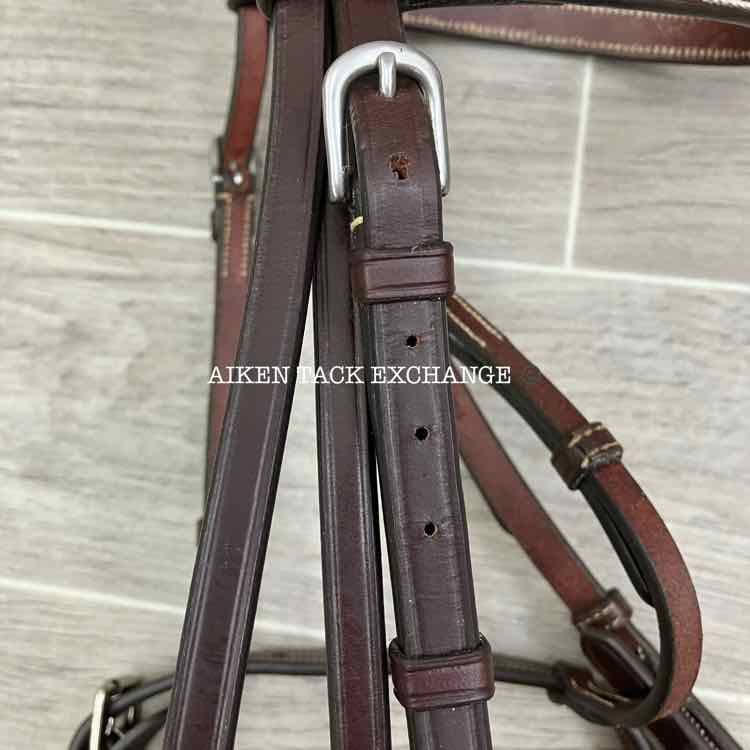 Crosby Plain Raised Bridle with Matching Laced Reins, Sized Cob
