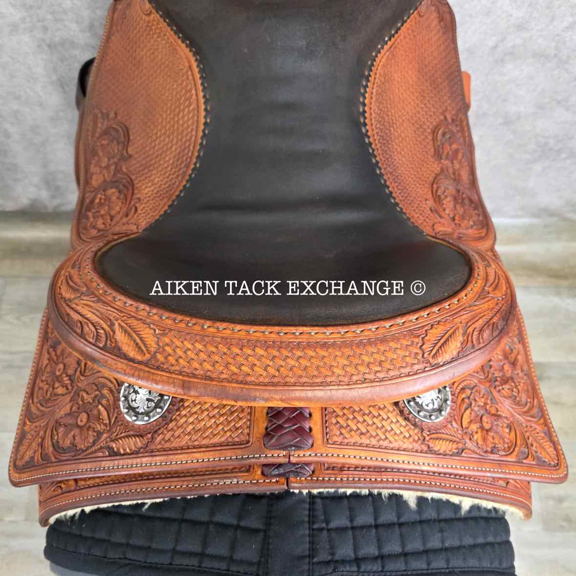 Bob Avila Western Saddle, 15.5" Seat, Regular Tree - Semi QH Bars