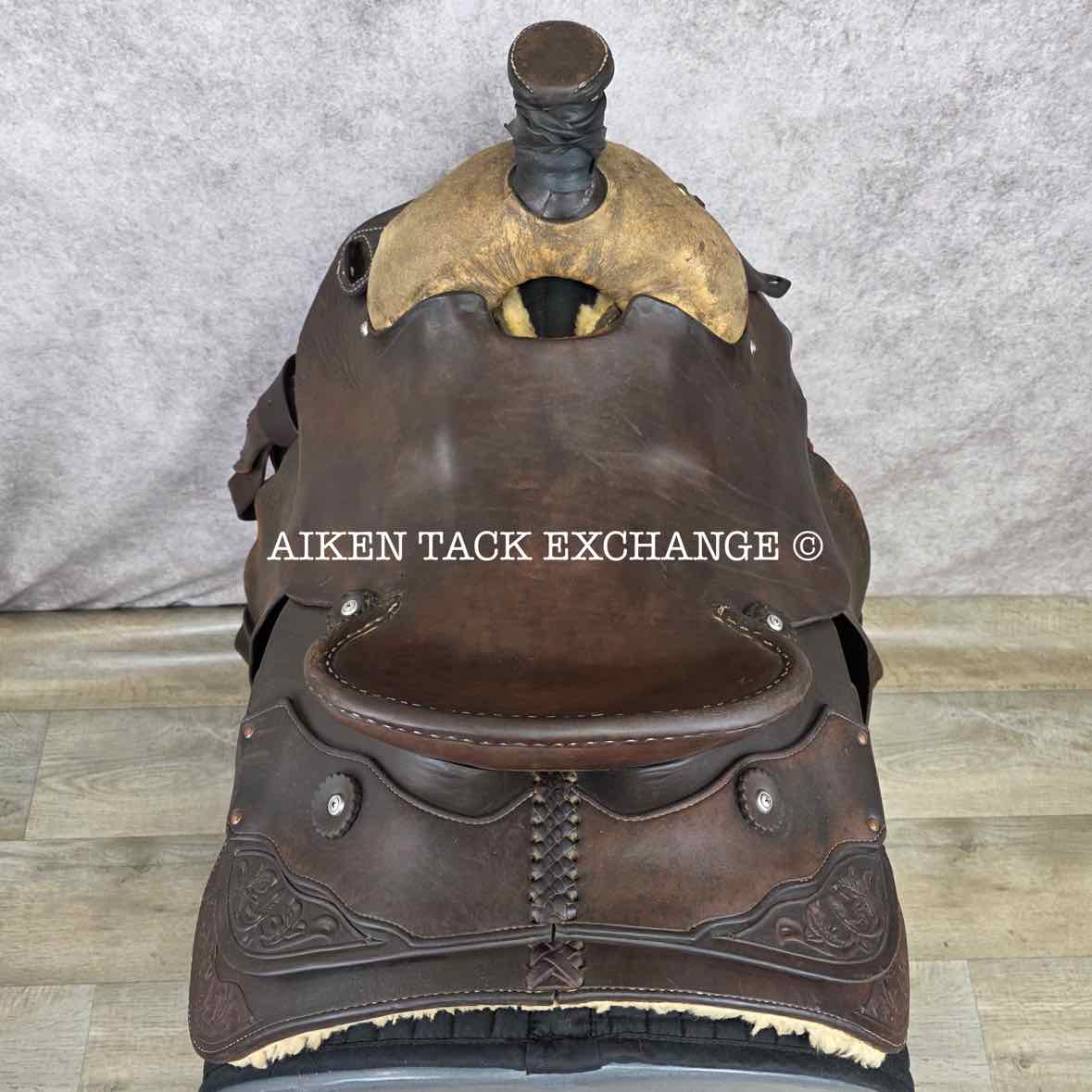 Roping Western Saddle, 15" Seat, Wide Tree - Full QH Bars, Weighs Approximately 49 lbs