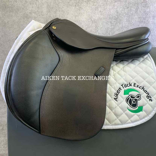 Detente by Advanced Saddle Fit Hadley Jump Saddle, 18" Seat, MW/W Tree, Wool Flocked Panels