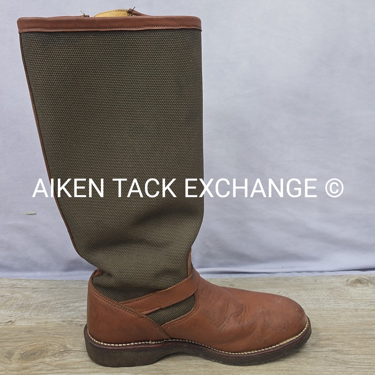 Chippewa Snake Proof Pull On Leather Buckle Boots, Size 8.5