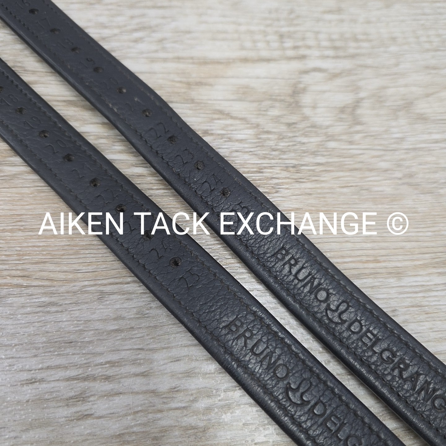 Bruno Delgrange Nylon Lined Stirrup Leathers, Black, 165 cm / 65"