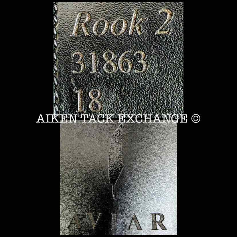 2022 Aviar Rook 2.0 Monoflap Dressage Saddle, 18" Seat, Adjustable Tree, Foam Panels