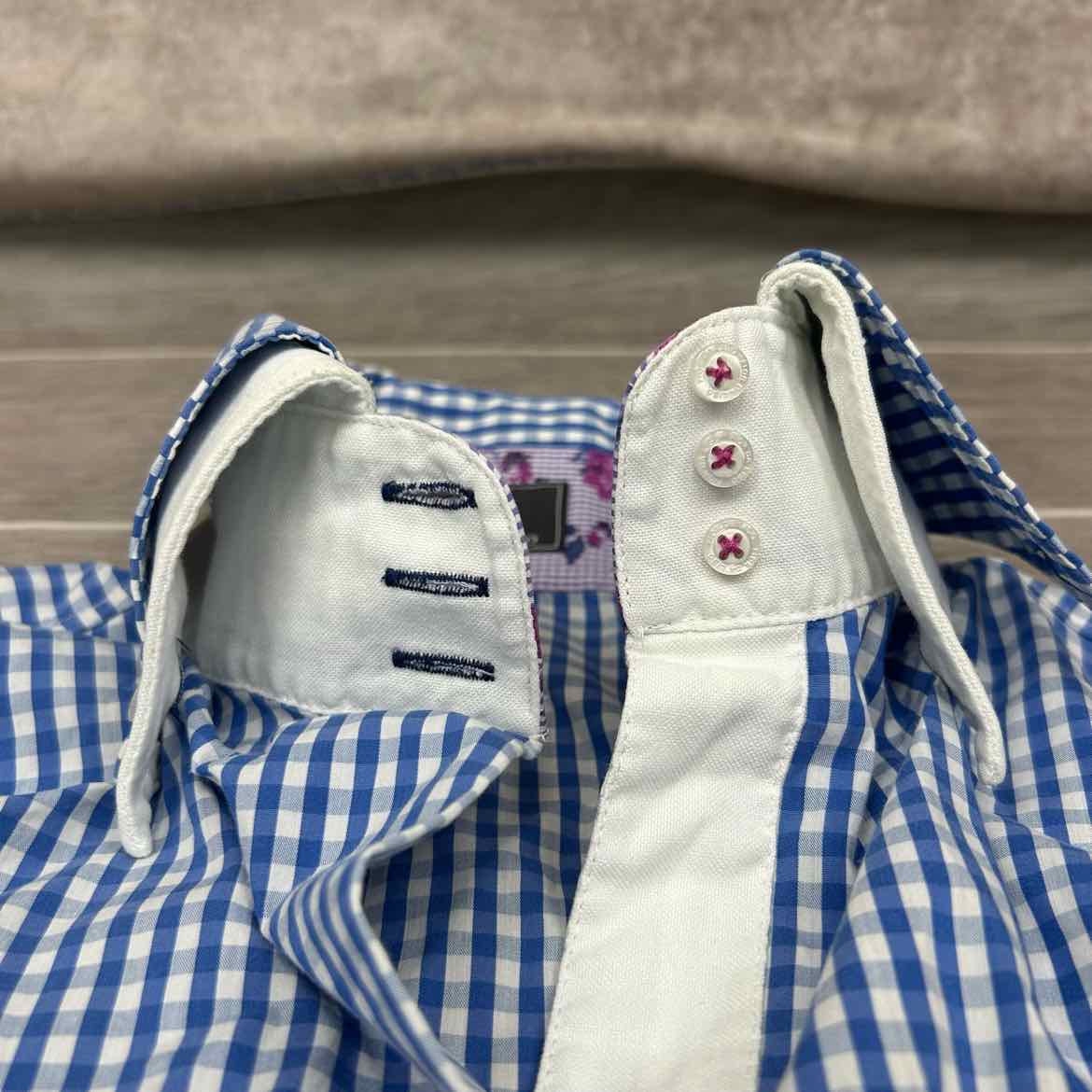 Fior Da Liso Long Sleeve Collared Shirt, Size 10