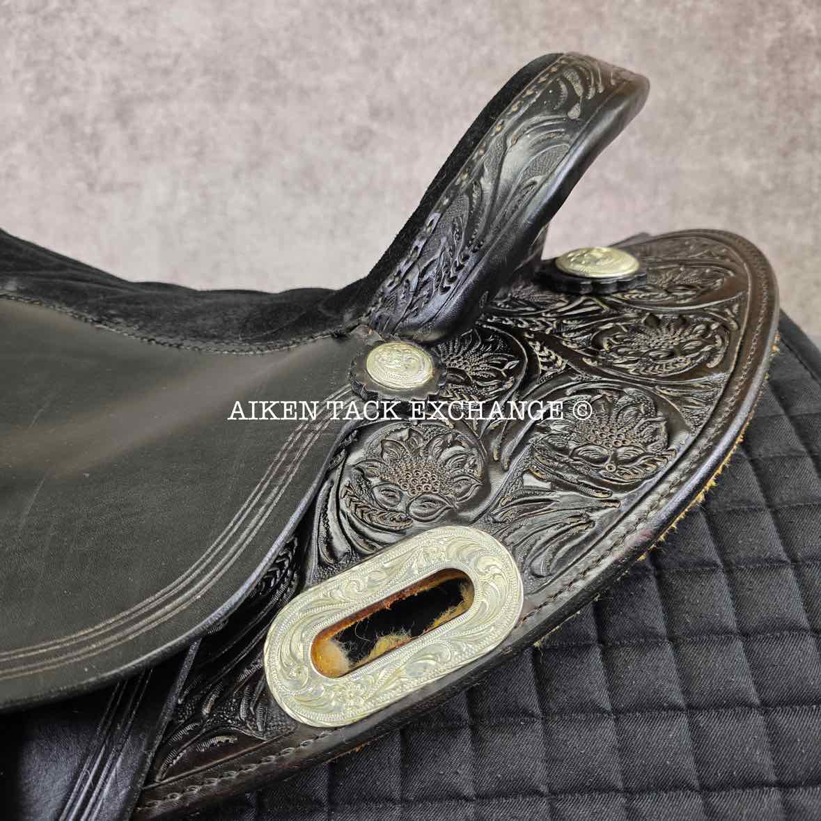 **SOLD** Big Horn 908 Extra Wide Trail Western Saddle, 16" Seat, Steele Equi-Fit Haflinger Tree