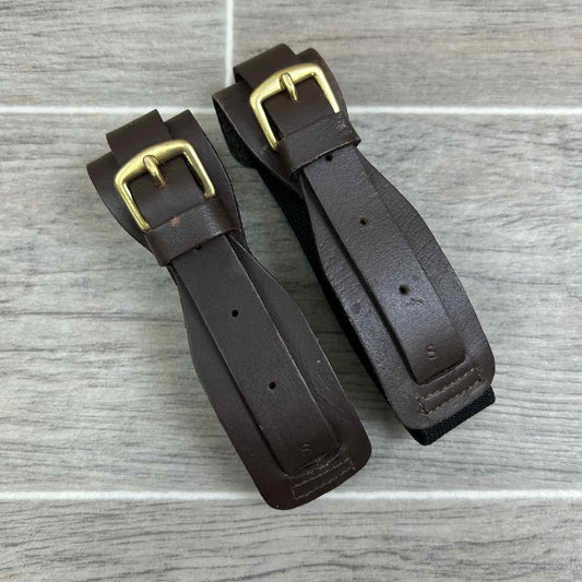 Quick n EZE Garter Straps, Brown, Size Small