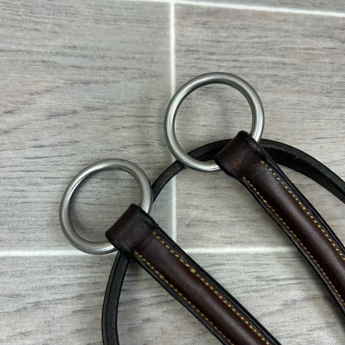 Bobby's English Tack Plain Raised Running Martingale, Brown, Size Full