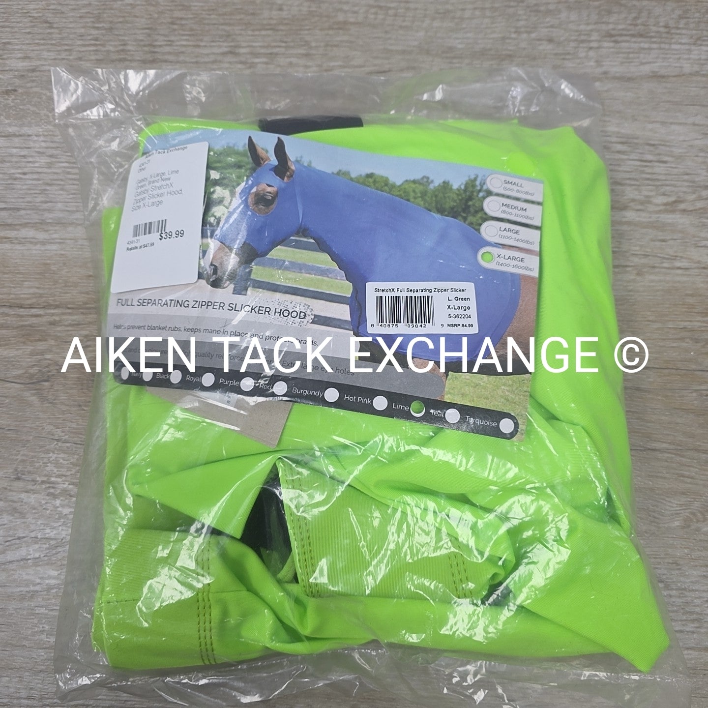 Gatsby StretchX Zipper Slicker Hood, Size X-Large