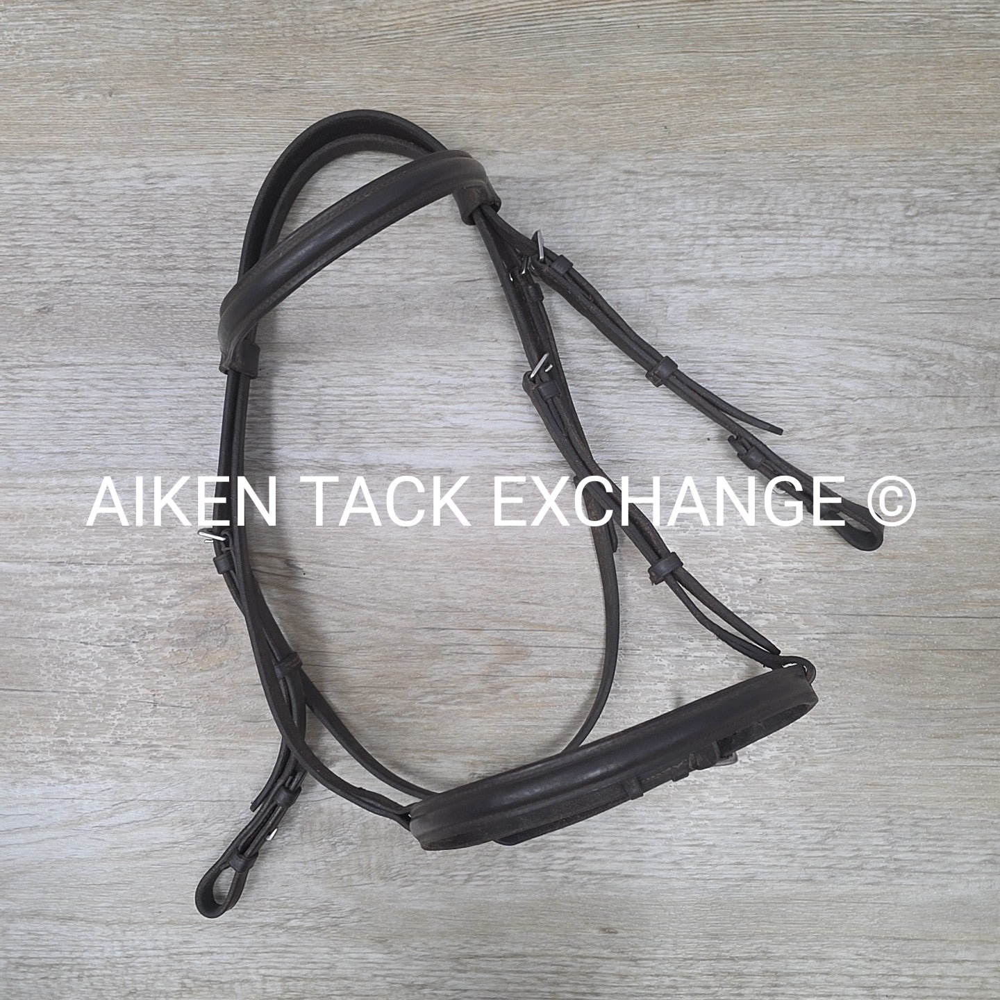 Plain Raised Bridle, No Reins, Brown, Size Cob