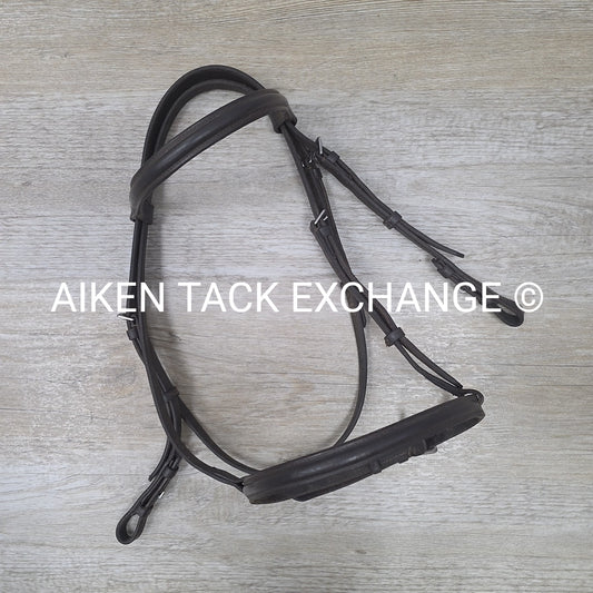 Plain Raised Bridle, No Reins, Brown, Size Cob
