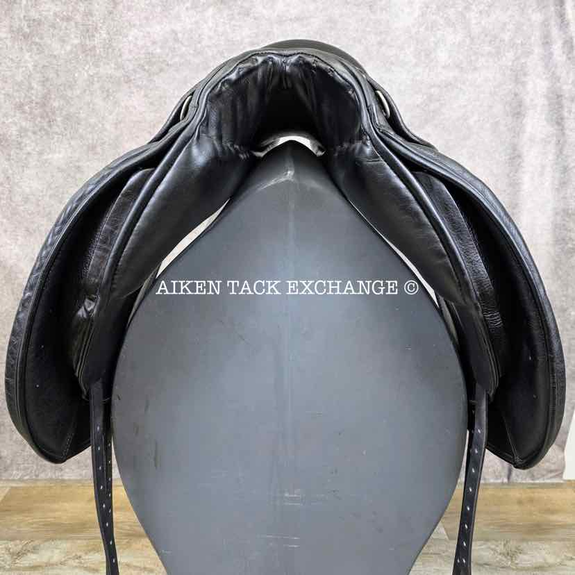 2001 Schleese Jane Savoie Dressage Saddle, 17" Seat, MW/W Tree, Wool Flocked Panels