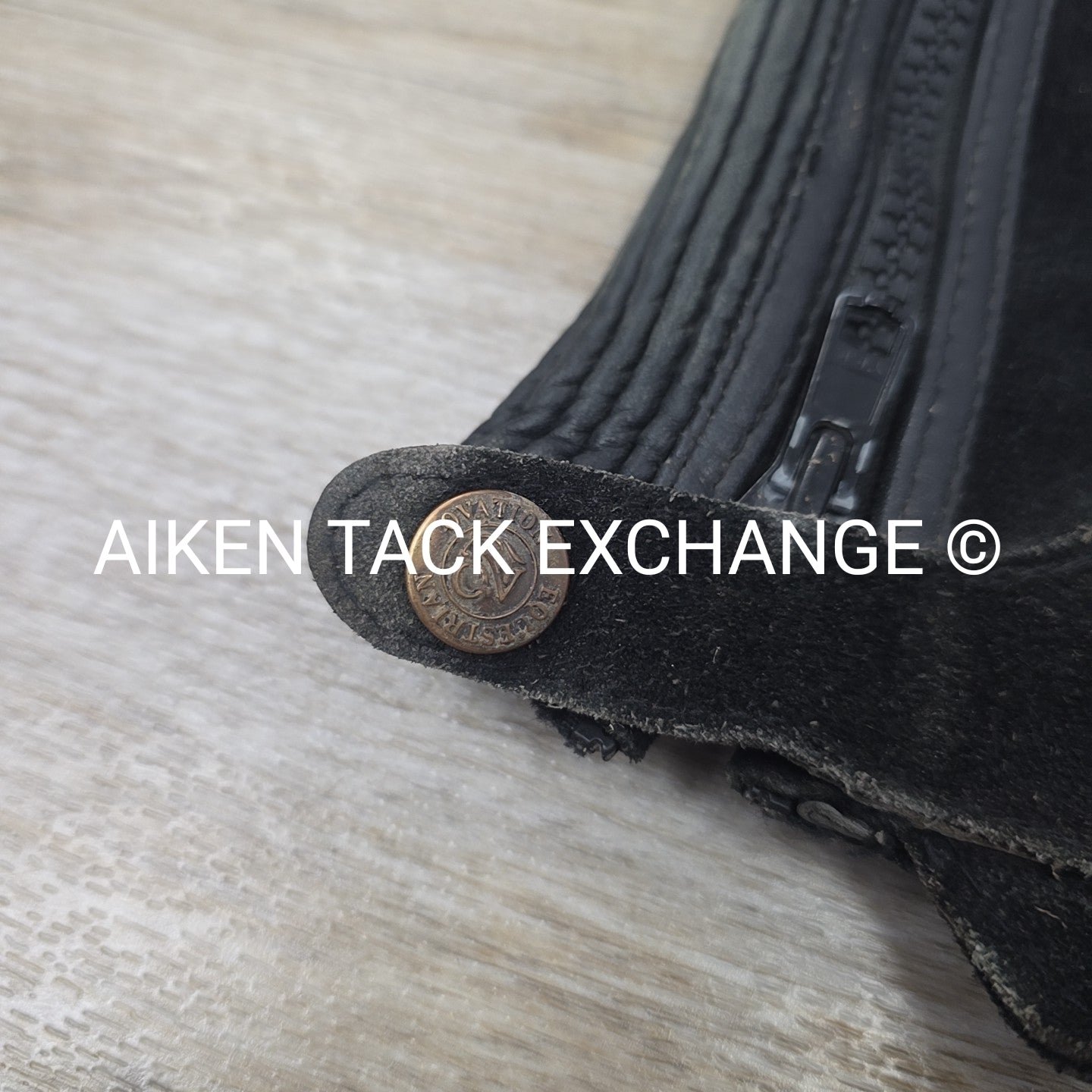 Ovation Suede Half Chaps, Black, Size 8 - 10 Tall