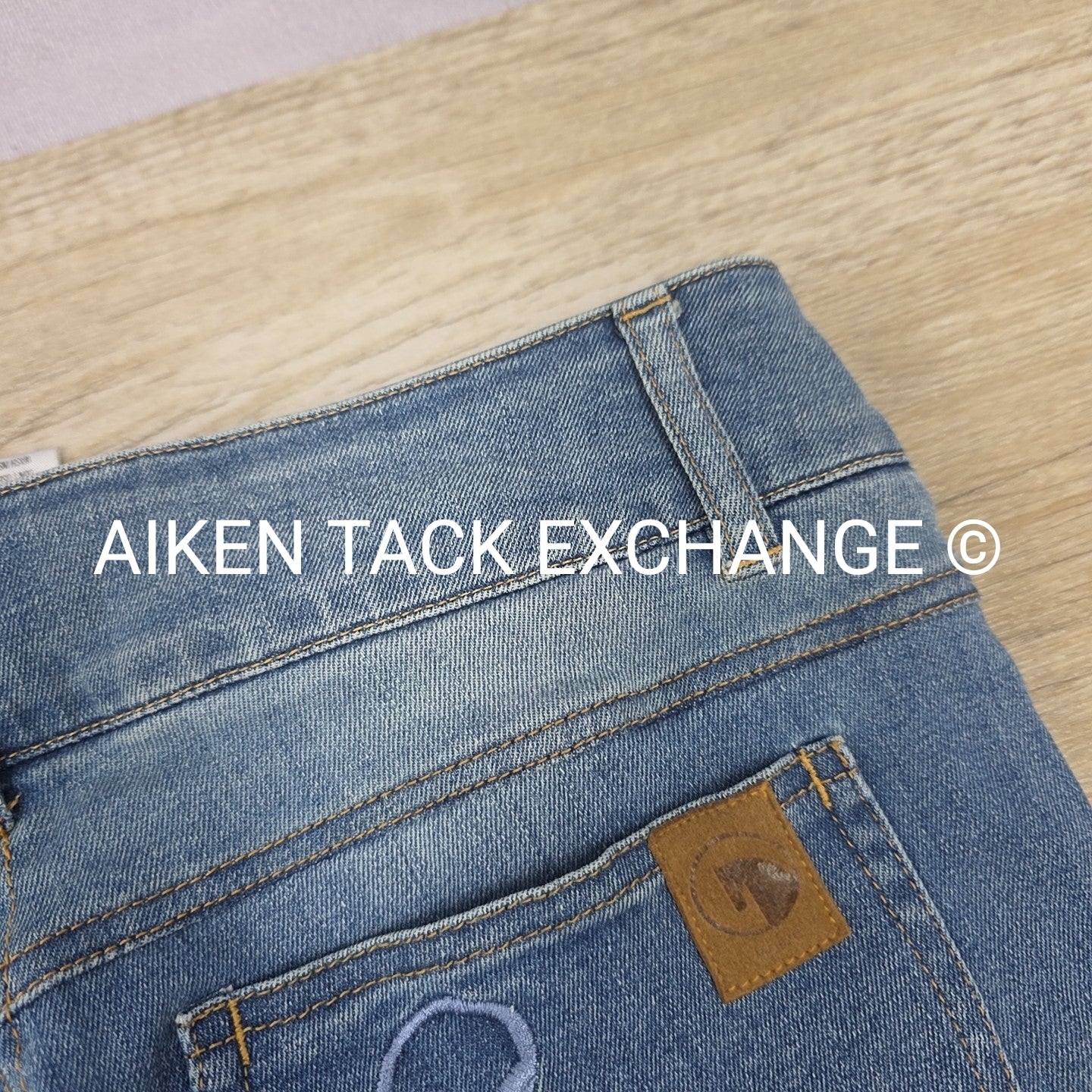 Horze Silicone Grip Full Seat Denim Breeches, Size 28