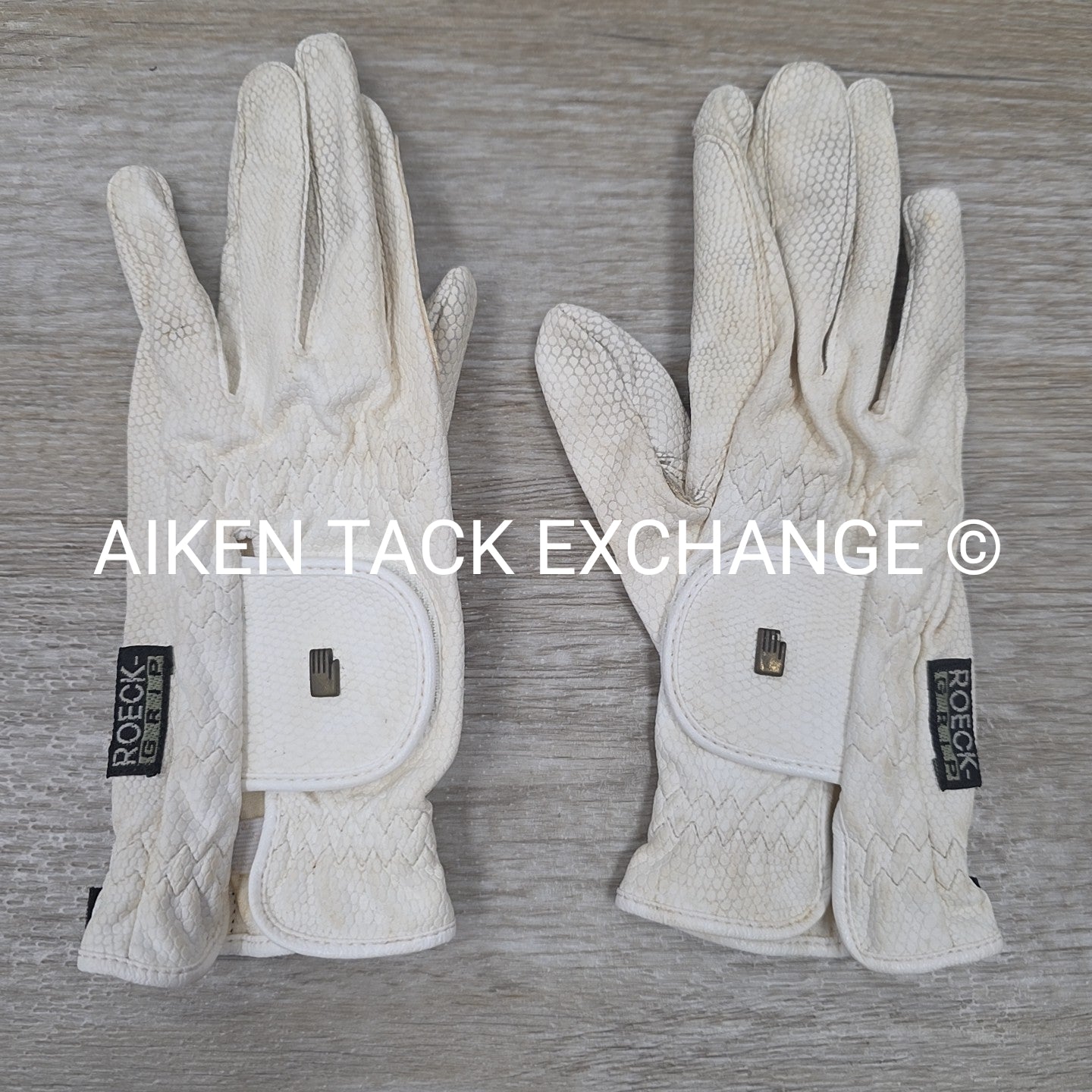 Roeckl Grip Riding Gloves, White, 6.5