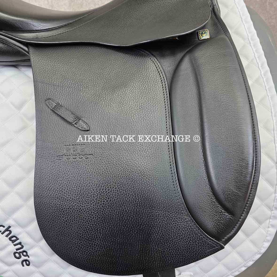 2013 Stubben Roxane Dressage Saddle, 17.5" Seat, Short Flap, 30cm Tree - Medium Wide, Wool Flocked Panels