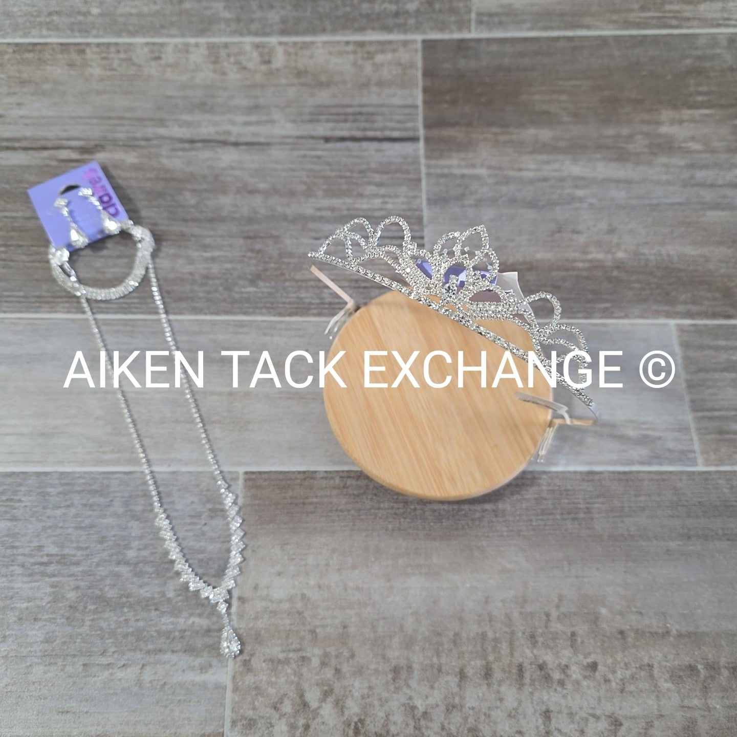 Claire's Bundle - 1 Tiara, 1 Set of Earrings, 1 Necklace, 1 Bracelet