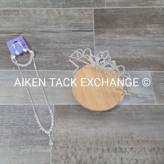 Claire's Bundle - 1 Tiara, 1 Set of Earrings, 1 Necklace, 1 Bracelet