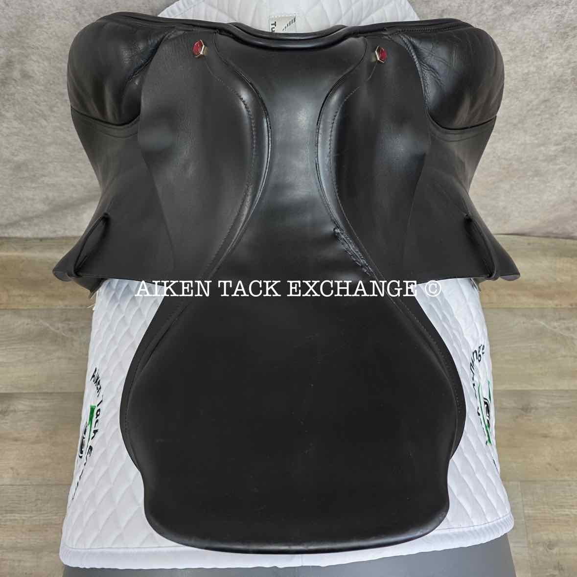 **SOLD** 2001 Albion Kontrol Close Contact Jump Saddle, 17.5" Seat, Medium Narrow Tree, Wool Flocked Panels