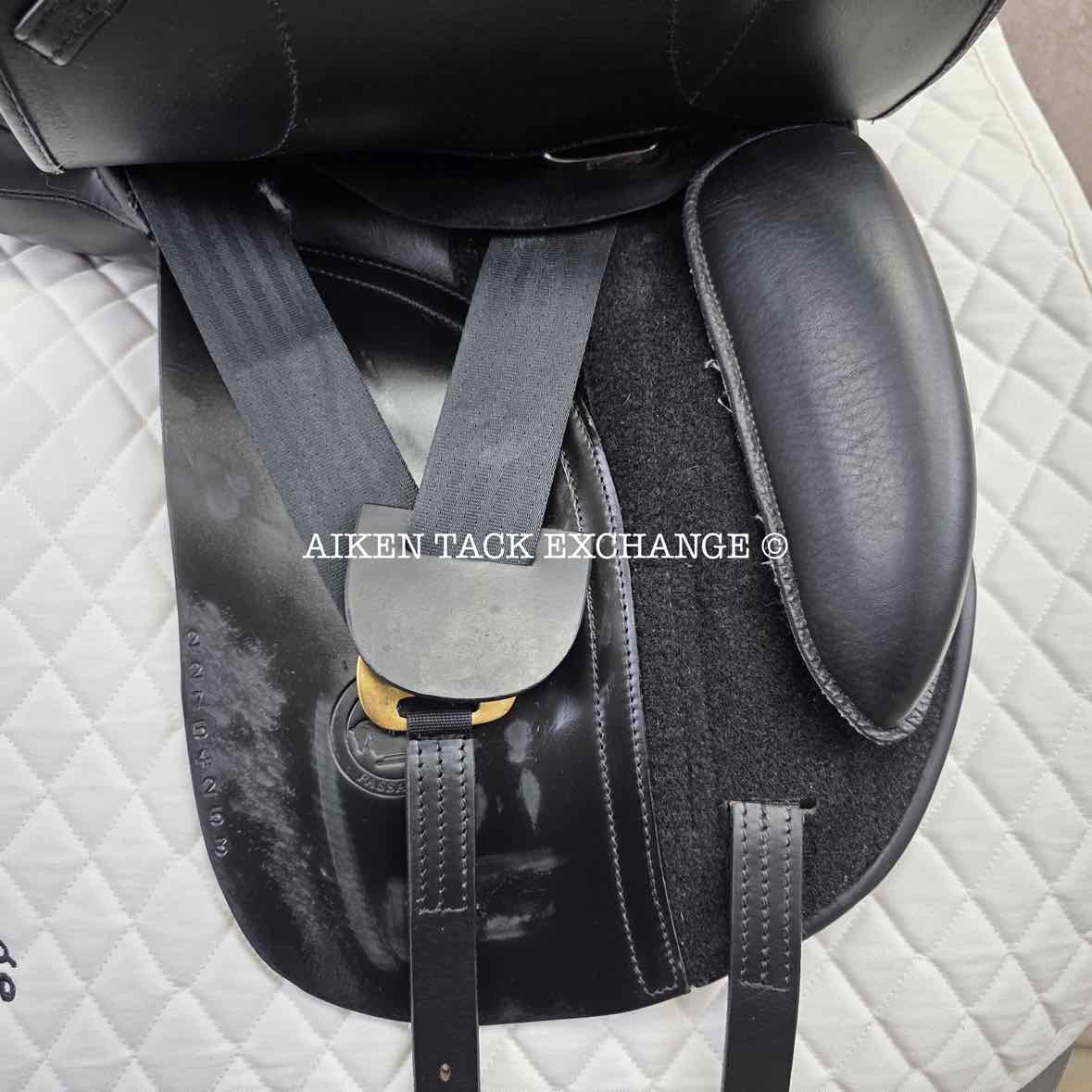 2022 Sella Soleil Passagio Dressage Saddle, 17" Seat, MW/W Tree, Wool Flocked Panels