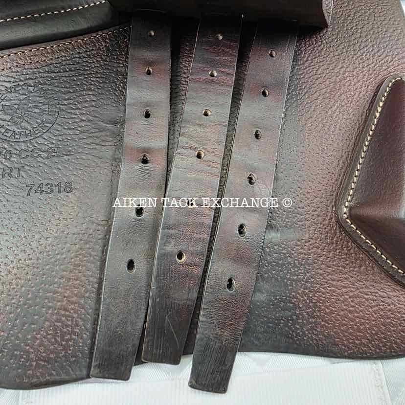 2020 CWD SE03 Close Contact Jump Saddle, 17" Seat, 2L Flap, Medium Tree, Foam Panels, Full Buffalo Leather