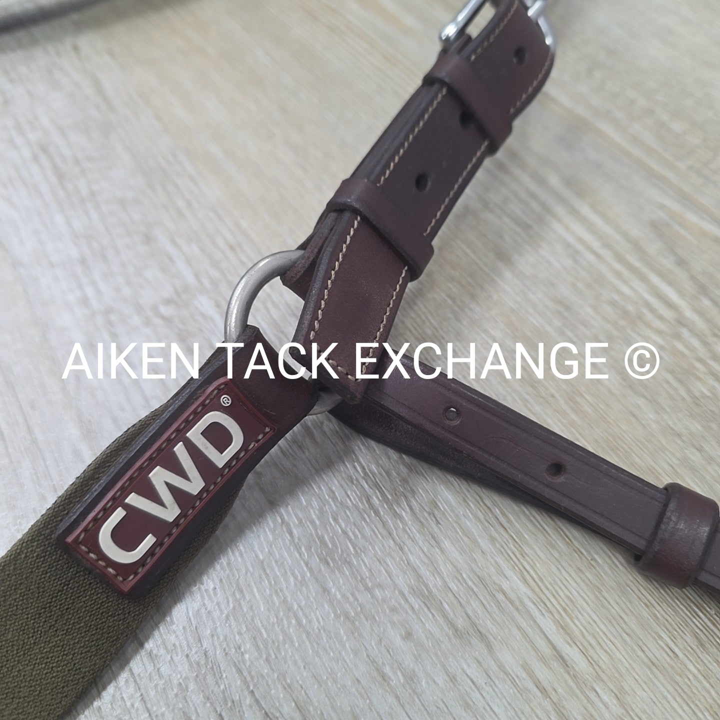 CWD Bridge Breastplate with Wide Elastic, Brown, Size Full (3)