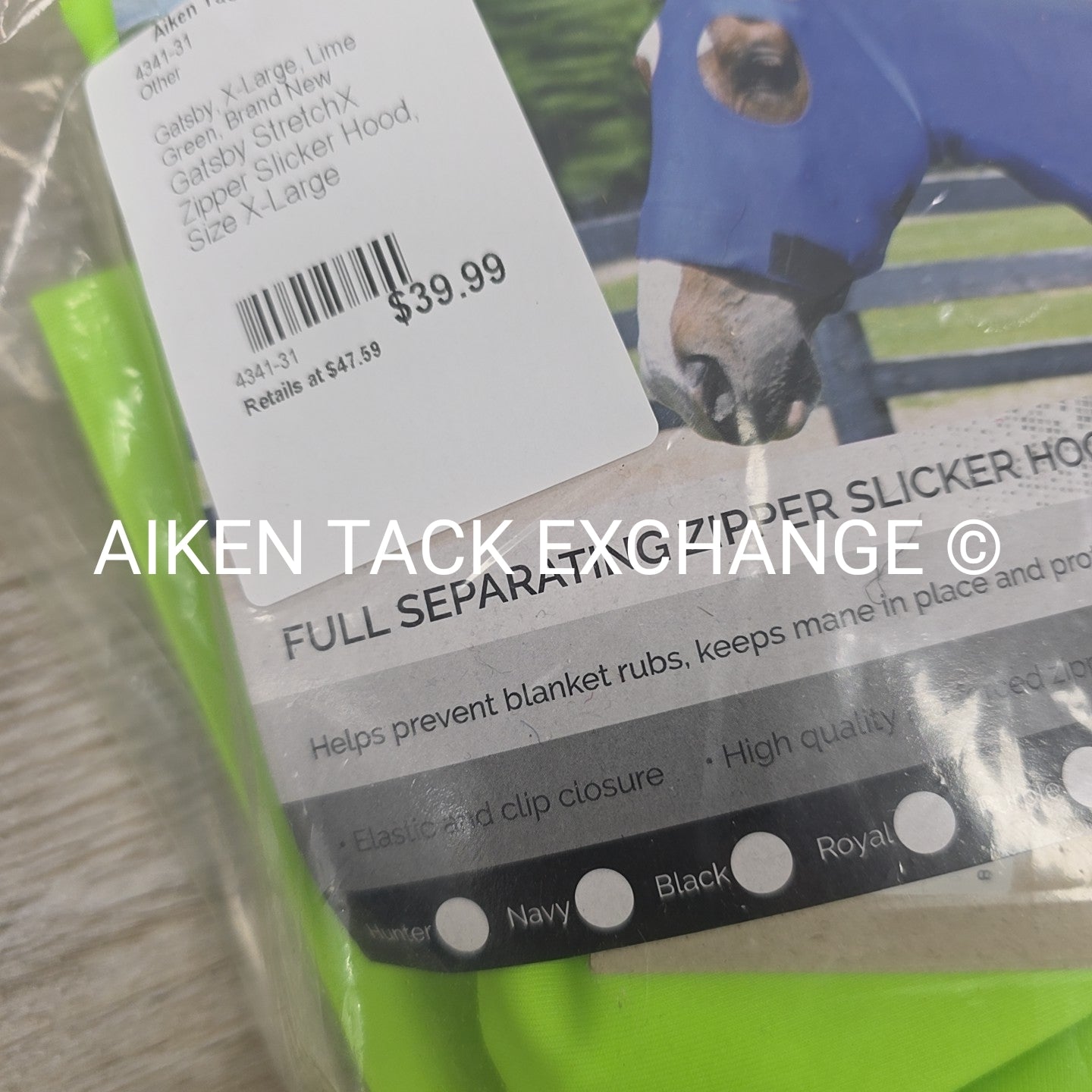 Gatsby StretchX Zipper Slicker Hood, Size X-Large