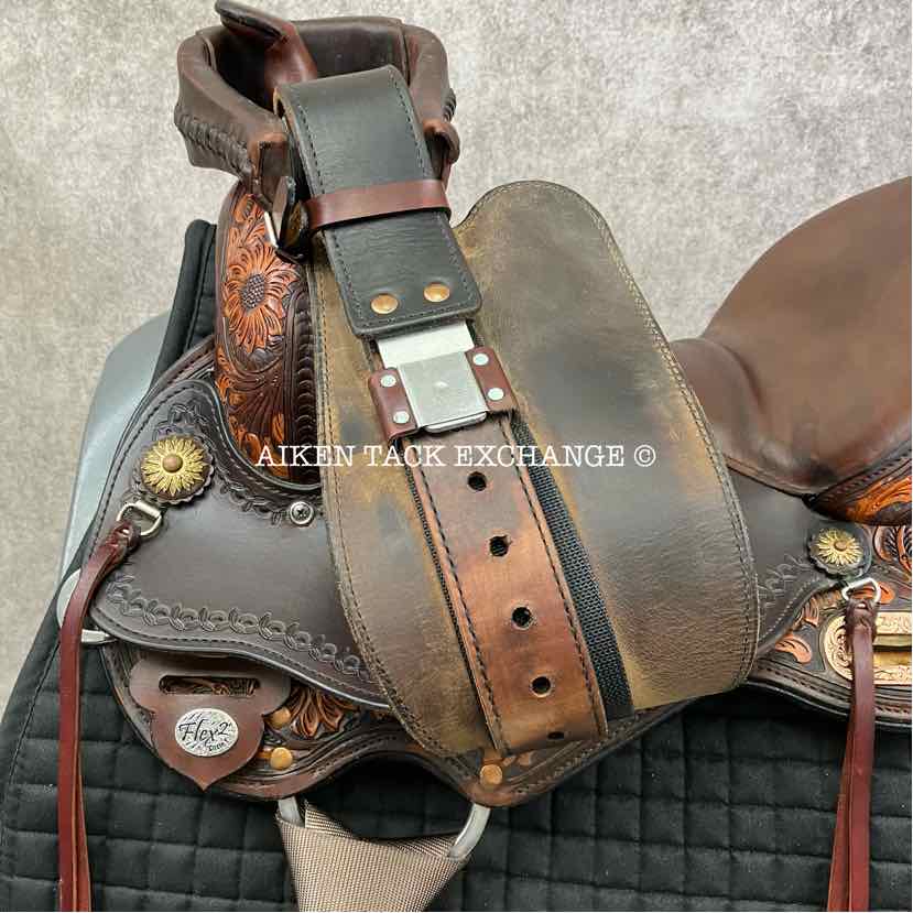 **SOLD** 2021 Circle Y 1682 Sunflower Flex2 Trail Western Saddle, 15" Seat, Flex2 Trail 5 Tree - Wide